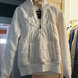 PrAna White Quilted Jacket